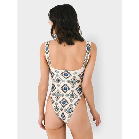 NEW AGUA BY AGUA BENDITA citrino platero one-piece swimsuit in multi - Picture 3 of 3